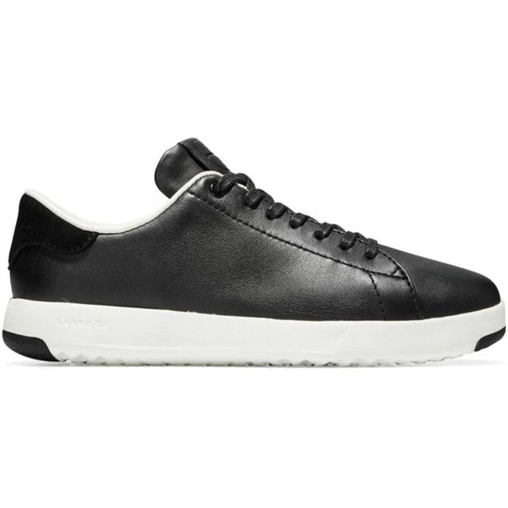 Cole Haan Women Size 6.5 GrandPro Tennis Leather Black/Optic White W02896 NEW
